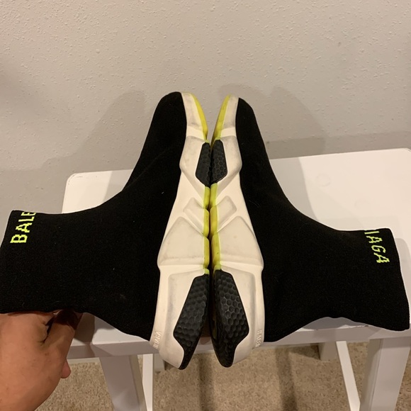 BALENCIAGA SPEED TRAINERS NEON/ BLACK MID SIZE 41/ 8 MEN - Picture 6 of 10